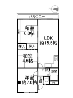ファミール伏見【10階】の間取り