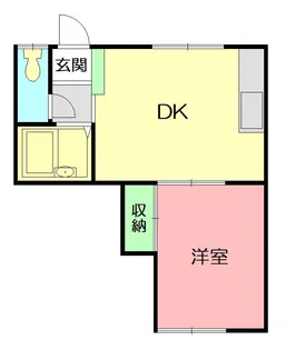 ハイツ村石【1階】の間取り