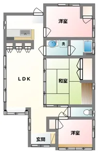 沖縄県沖縄市泡瀬3【一戸建】の間取り