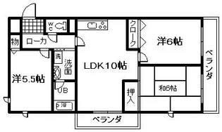 城南マンション 2【4階】の間取り
