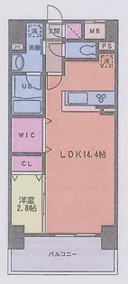 宮城県仙台市宮城野区二十人町【マンション】の間取り