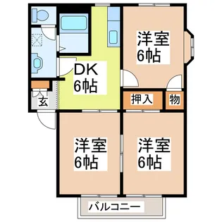 プライムハイツI【2階】の間取り
