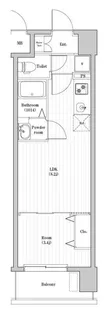1LDKの間取り画像