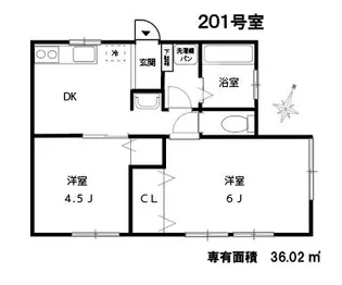 田中コーポ【2階】の間取り