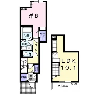 三重県四日市市下之宮町【アパート】の間取り