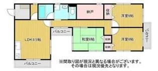 サンハイツ西中原【3階】の間取り