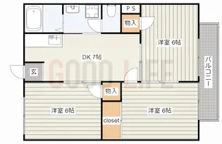 兵庫県加東市上滝野【アパート】の間取り
