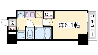 ララプレイス三宮東アスヴェル【2階】の間取り