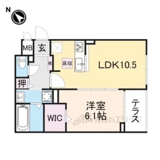 グレース讃良【1階】の間取り