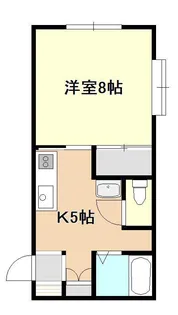 1DKの間取り画像