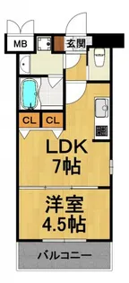 プレジオ西宮【4階】の間取り