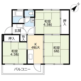 UR萩原【5階】の間取り
