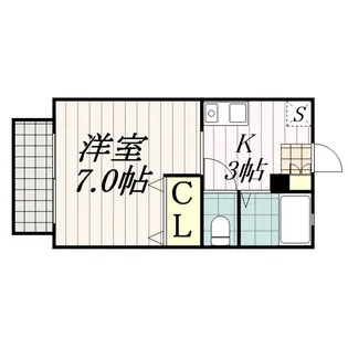 1Kの間取り画像