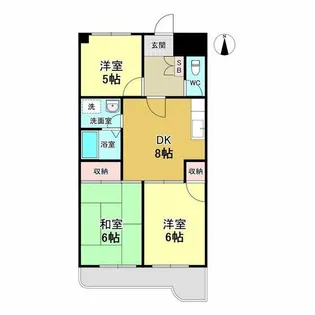 神奈川県横浜市中区宮川町3【マンション】の間取り