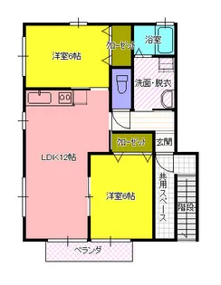 S-フラットチェルシー【1階】の間取り