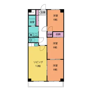 シティハイツたちばな【2階】の間取り