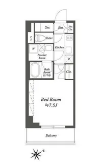 ブライズ白金台【4階】の間取り