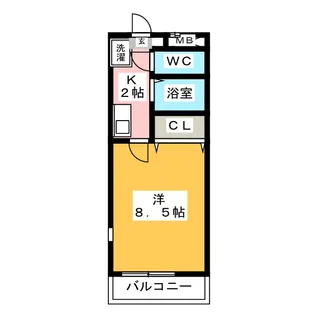 カーサ植田南【1階】の間取り