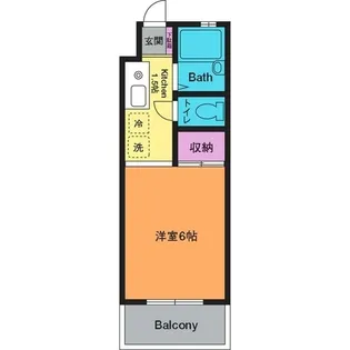 コアロード妻田【1階】の間取り