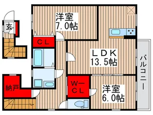 ウエストバレー柏【2階】の間取り