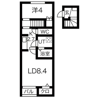 Tブリッジ船岡【2階】の間取り