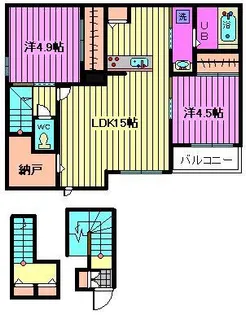 埼玉県さいたま市浦和区東岸町【アパート】の間取り