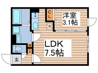 quador神宮西【2階】の間取り