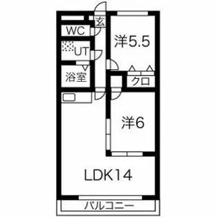 スモールマロン城東【2階】の間取り