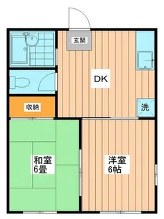 サンハイツC号館【1階】の間取り