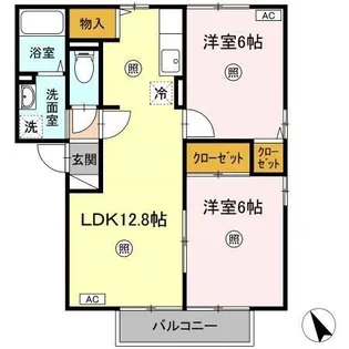 エクセルハイム B棟【2階】の間取り
