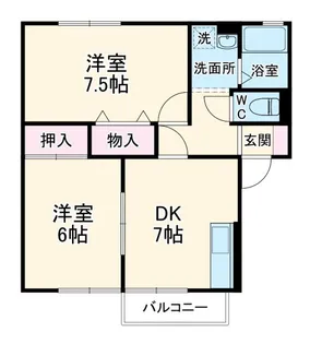 アサケ・ハイム A【1階】の間取り
