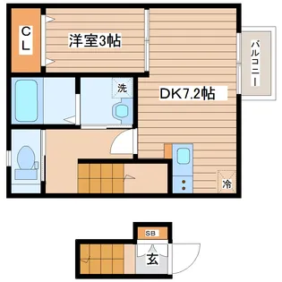 プレモリー長町南A【2階】の間取り