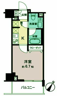 1Kの間取り画像