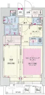 プレサンス梅田東クォーレ【12階】の間取り