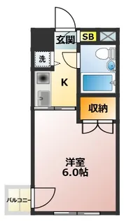 1Kの間取り画像