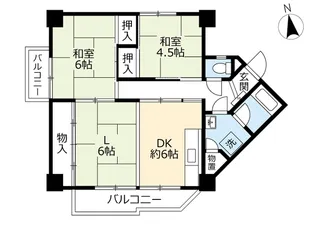 UR高座台【6階】の間取り
