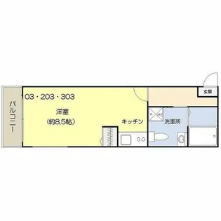 パークアベニューコート五反野【1階】の間取り