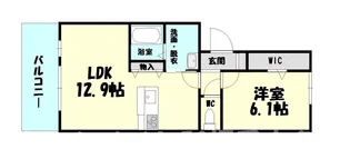 福岡県糟屋郡志免町志免1【アパート】の間取り