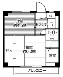 ビレッジハウス菅田4号棟【5階】の間取り
