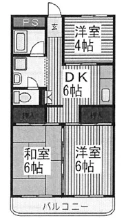 第1渡辺レジデンス【3階】の間取り