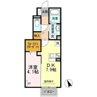 プレジール ド ビブレ【1階】の間取り