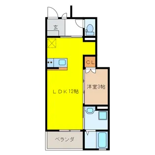 岐阜県岐阜市菊地町2【アパート】の間取り