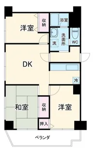 オークパレス【4階】の間取り