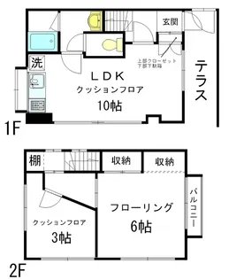東京都中野区沼袋2【一戸建】の間取り