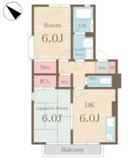 ユーワハイツ【1階】の間取り