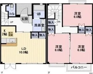 静岡県磐田市明ケ島原【一戸建】の間取り