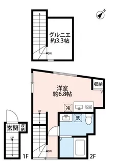 ハナテラス竹ノ塚【2階】の間取り