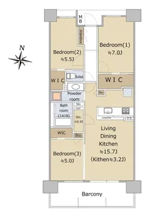 シティテラス草加松原シーズンズ【5階】の間取り