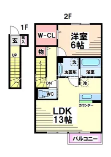 東京都国分寺市東戸倉1【アパート】の間取り