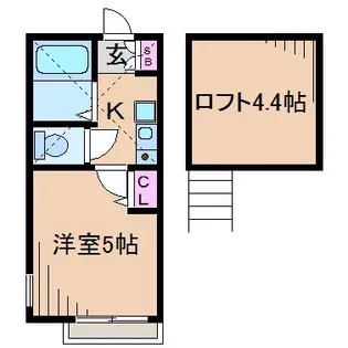 神奈川県横浜市神奈川区大口仲町【アパート】の間取り